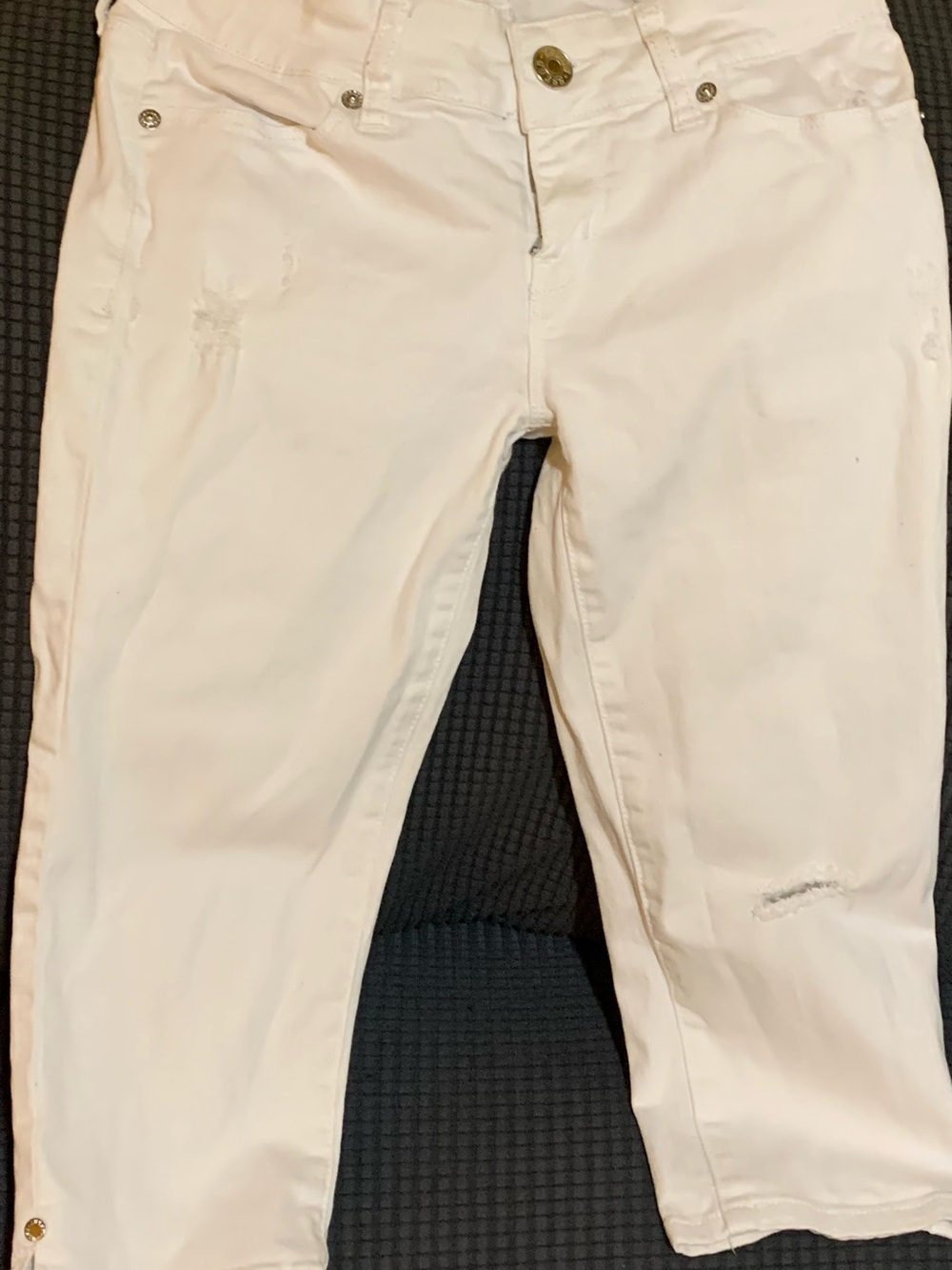 Women Guess White Skinny Capri Jeans Sz. 26